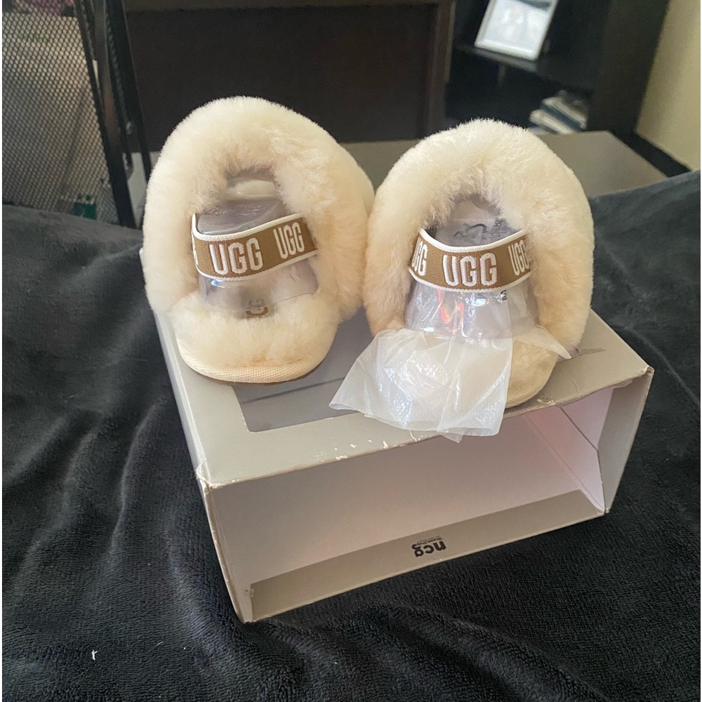 White UGG slippers